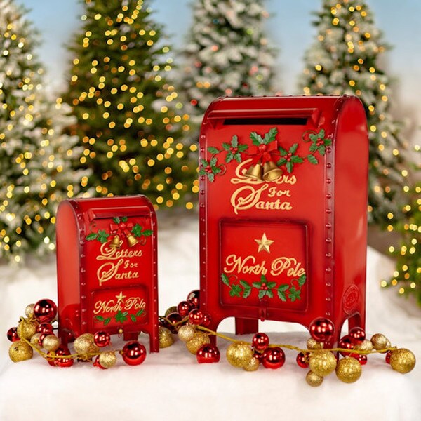 Christmas Mailboxes Letter to Santa Set of Two